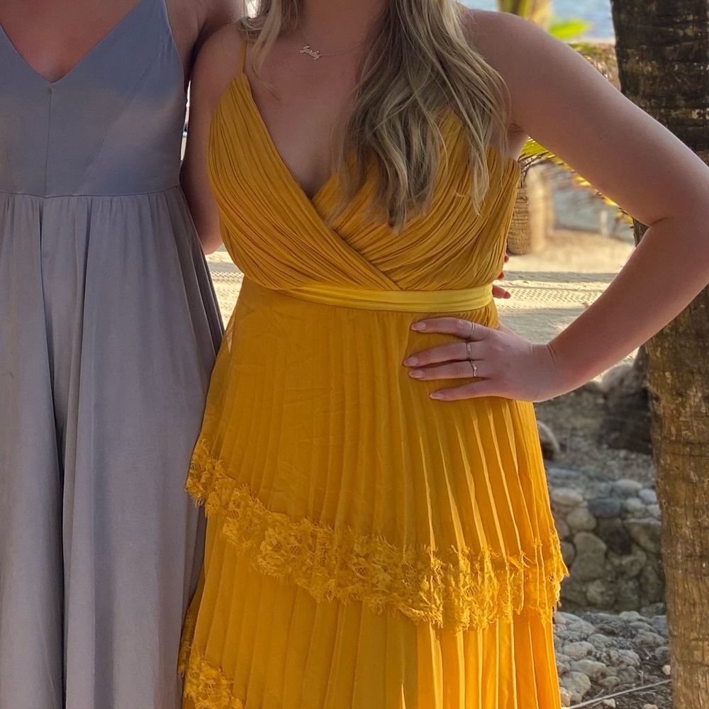 Lulu's Yellow Maxi Dress